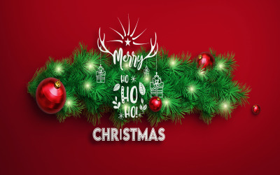Design del logo del negozio di Natale