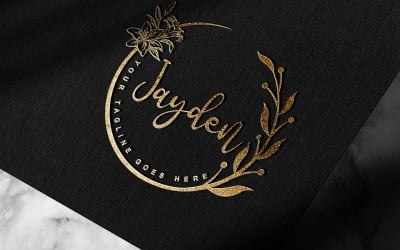 Firma o fotografia moderna scritta a mano Jayden logo Design-Brand Identity