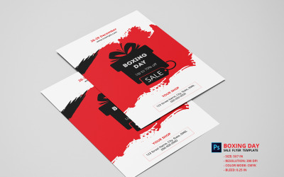 Folheto de venda promocional do Boxing Day