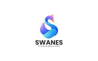 Łabędź Piękności Logo Gradientu 1