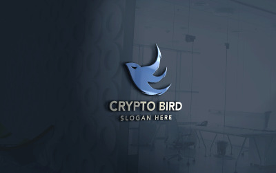 Logotipo profesional de Crypto Bird