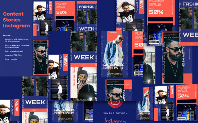Man Fashion Stories &amp;amp; Post Instagram Template