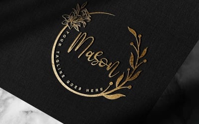 Modern Handwritten Signature Or Photography Mason logo Design-Brand Identity