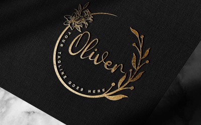 Modern kézírásos aláírás vagy fénykép Oliver logó Design-Brand Identity