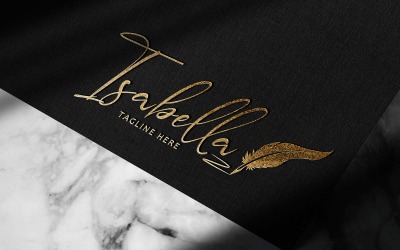 Nieuwe moderne handgeschreven handtekening of fotografie Isabella-logo Ontwerp-merkidentiteit