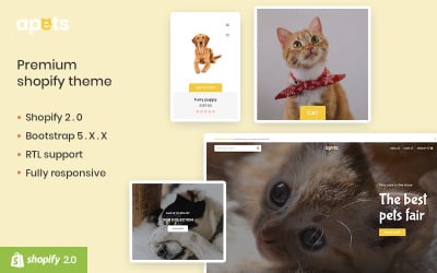 Apets - Evcil Hayvanlar ve Hayvanlar Premium Shopify Teması