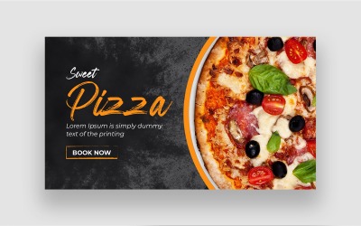 Food Pizza YouTube Thumbnail Template