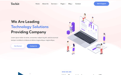 Techit – шаблон веб-сайту про ІТ-рішення та технології