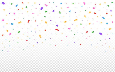 Colorful Confetti Falling Background Template