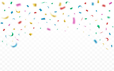 Colorful Shiny Confetti Tinsel Falling