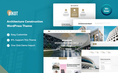 Bikot - Tema de WordPress para empresas de arquitectura y construcción