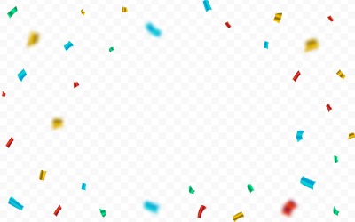 Färgglada festglitter och konfetti ram