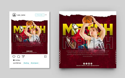 Fußball-Scorer-Social-Media-Post-Banner-Vorlage