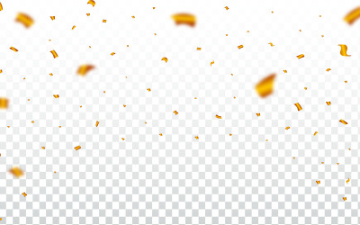 Golden Coriandoli e Party Tinsel Vector