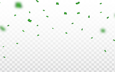 Grön konfetti och glitter för fest