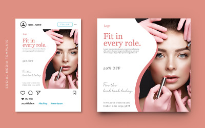 Kosmetische Werbung Social Media Post Banner Template Design