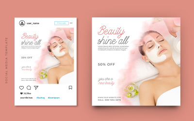 Kosmetische Werbung Social Media Post Banner Vorlage