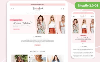 Minimalistyczny motyw mody Shopify | Nowoczesny sklep odzieżowy | Motywy Shopify dotyczące odzieży | System operacyjny 2.0