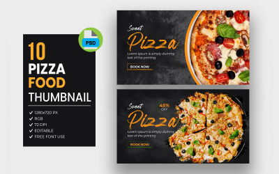 Pacchetto miniature YouTube di cibo per pizza