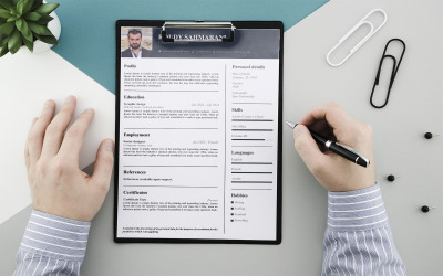 Prosty projekt graficzny i ogólny szablon CV