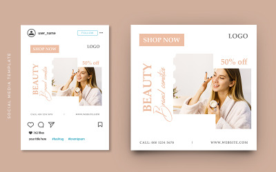 Skin Cosmetic Social Media Post-Banner-Vorlage
