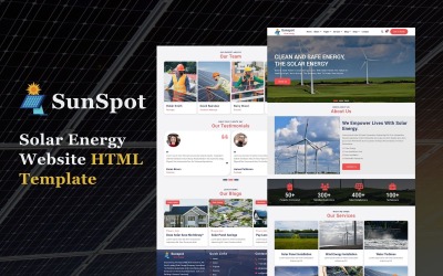 Sunspot - HTML5-шаблон веб-сайта солнечной энергии