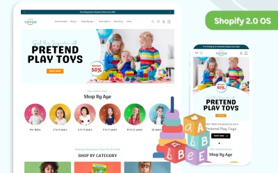 Tema de juguetes de Shopify - Tienda de Dropshipping de Shopify - Tema de niños de Shopify - Tema de Shopify | OS2.0