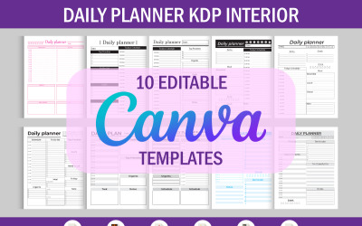 KDP 的 10 个可编辑 Canva 模板每日计划器