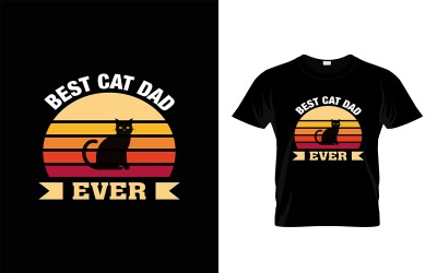 Meilleur design de t-shirt pour papa chat de tous les temps