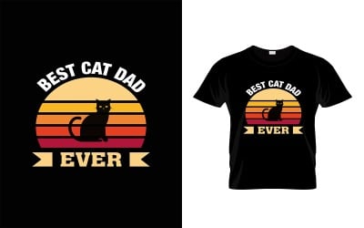 Melhor design de camiseta de pai de gato de todos os tempos