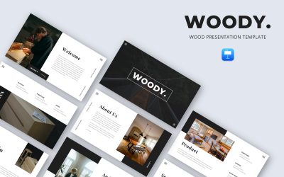 Modello di presentazione per note chiave WOODY