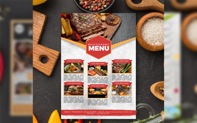 Елегантне меню їжі - шаблон листівки
