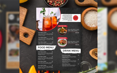 Plantilla de menú de restaurante de comida