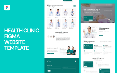 Sağlık Kliniği Figma Web Sitesi Şablonu