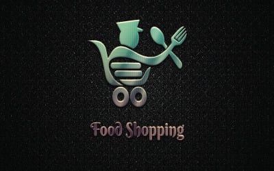 Szablony logo zakupów żywności online