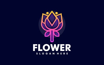 Art-Logo-Stil der Blumenlinie