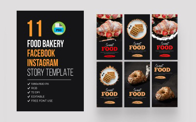 Boulangerie Alimentation Facebook Instagram Story Bundle