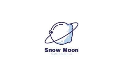 Snömåne enkel logotypstil
