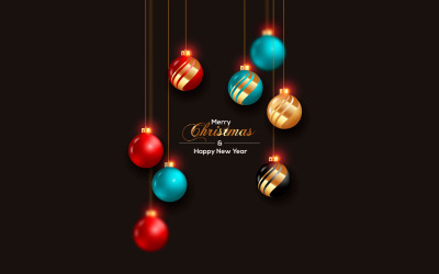 Colección De Concepto De Bolas De Navidad Decorativas