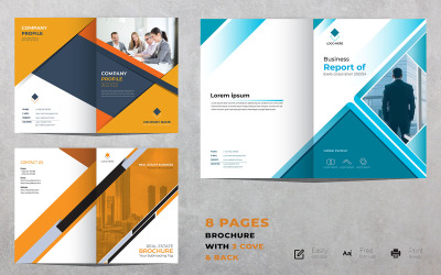 Szablon projektu broszury korporacyjnej Szablon tożsamości raportu rocznego