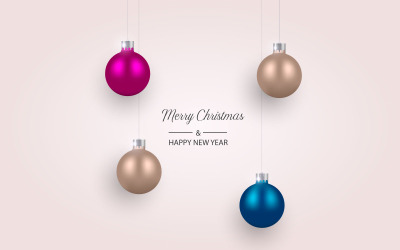 Boules de Noël Vector Set Design Boule de Noël réaliste 3d avec impression et motifs de Noël