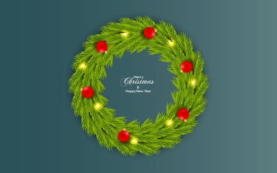 Çam Dalı ile Noel Çelengi Dekorasyonu
