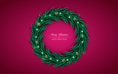 Çam Dallı Noel Çelengi