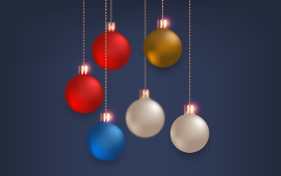Christmas Balls Vector Set Design White Realistic Christmas Ball With Xmas Print And Patterns