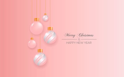 Colección De Bolas De Navidad Decorativas Concepto Rosa