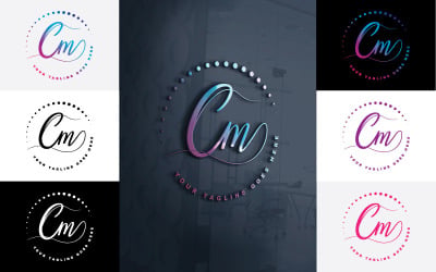 Fotografia CM Letter Logo Design dla Twojej tożsamości marki Studio