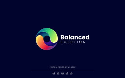 Buntes Logo der abstrakten Balance