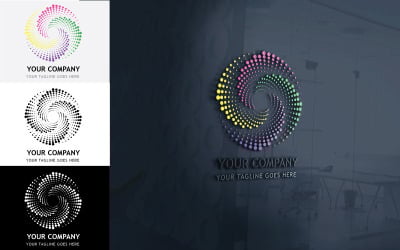 Nieuwe professionele Doted Technology Company Logo Design-merkidentiteit