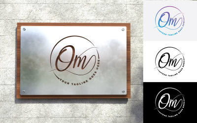 Ny fotografi OM-logotyp Design-varumärkesidentitet