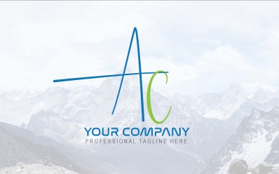Професійний і сучасний дизайн логотипа AC Letter-Brand Identity